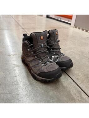 Merrell granite grey Moab 2 Mid WP Wide Hiking Boots size 6 WOMENS